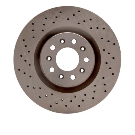 DYNAMIC FRICTION CO Brake Rotor - Drilled, Geospec Coated, Rear 620-54055